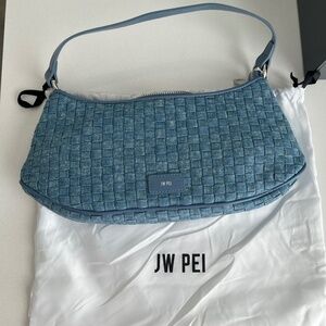 Brand New, Never Used Lily Woven Denim Shoulder Bag by JW Pei